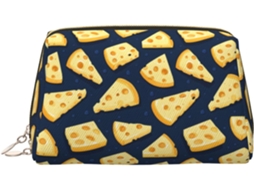 Nécessaire de Maquiagem com Estampa Queijo | S/MARCA