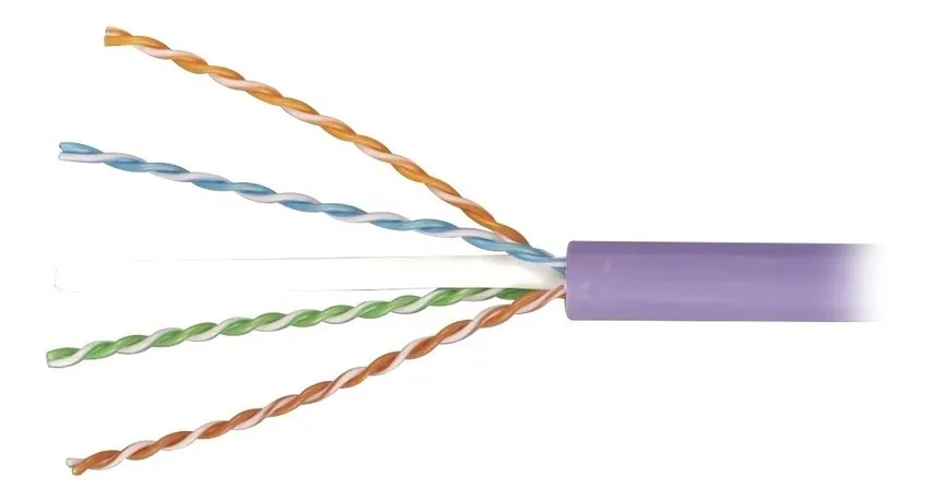Bobina De Cable Blindado 4 Pares 100m Cat6a Violetavayotoy