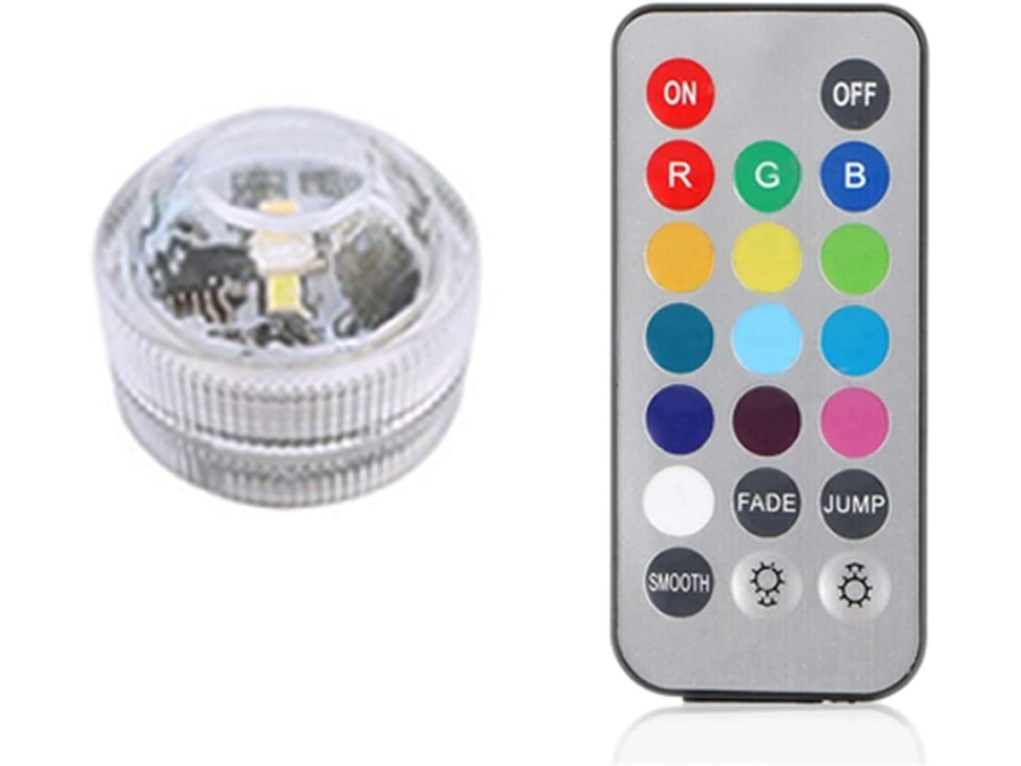 Noturna Subaquática Bateria Submersível Rgb 3 Controle Remoto Aquário Decoração Festa Casamento 1 Lâmpada Luz Leds Vaso GOKOCO