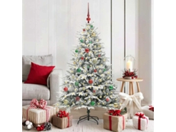 Vidaxl Árvore De Natal Artificial Pré-iluminada Com Conjunto De Bolas