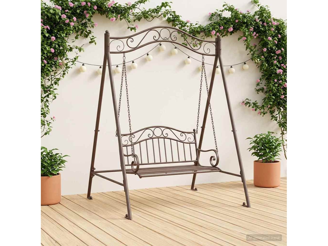 Vidaxl Estrutura Do Brinquedo Castanho Antigo 113 X 121,5 X 168 Cm Aço