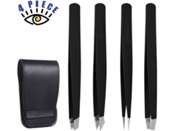 Conjunto de Ferramentas de Beleza 4 Peças Cor Preta