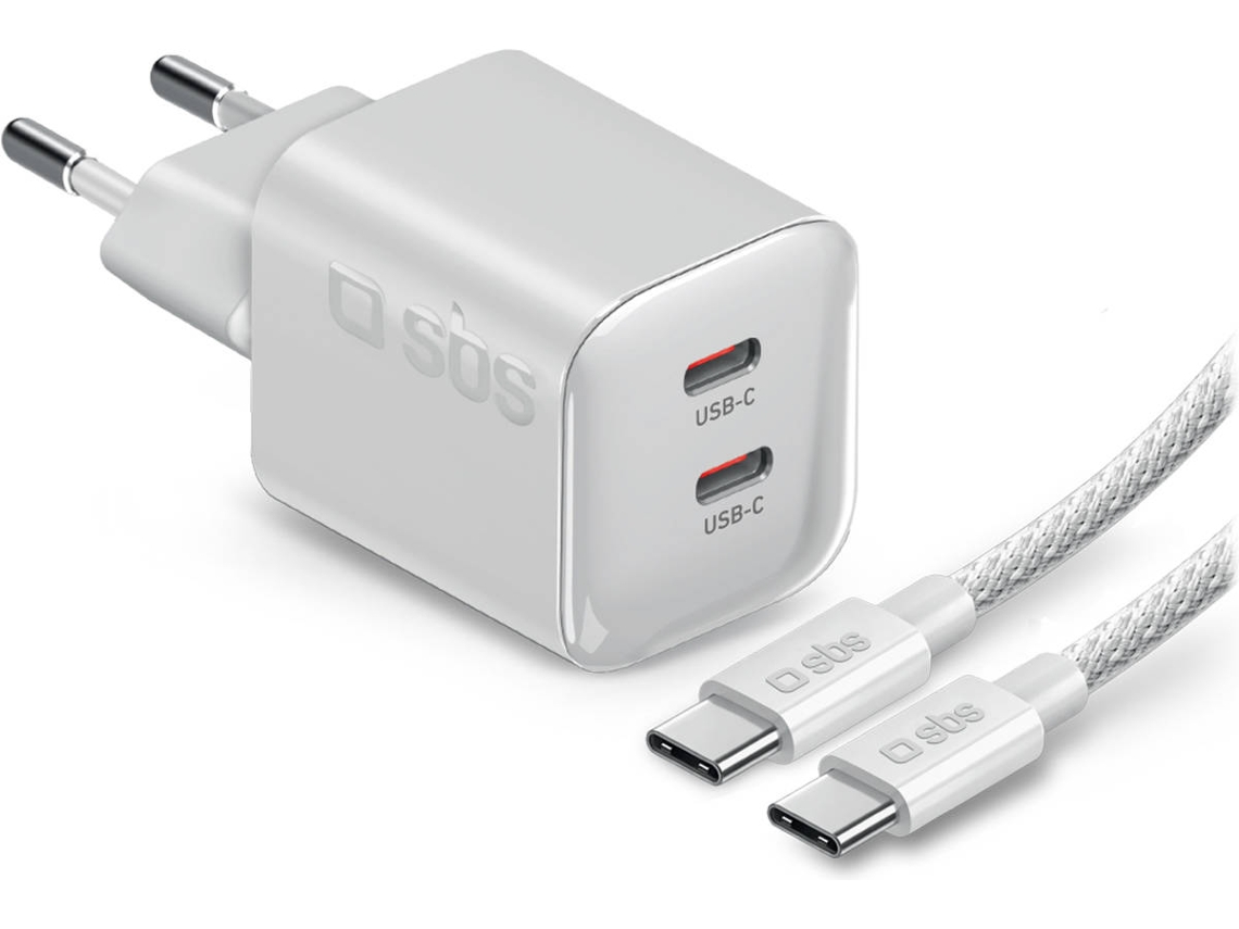Kit Carregador SBS Gan Mini 100W+ Cabo USB-C