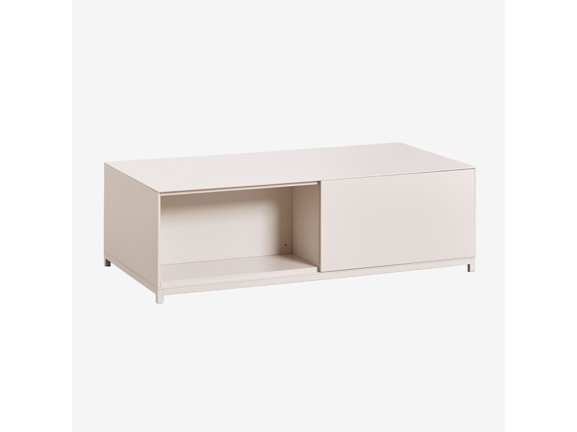Sklum Mesa De Centro Retangular 120x60 Cm Em Mdf Kivora Mdf Álamo Gardénia Branco