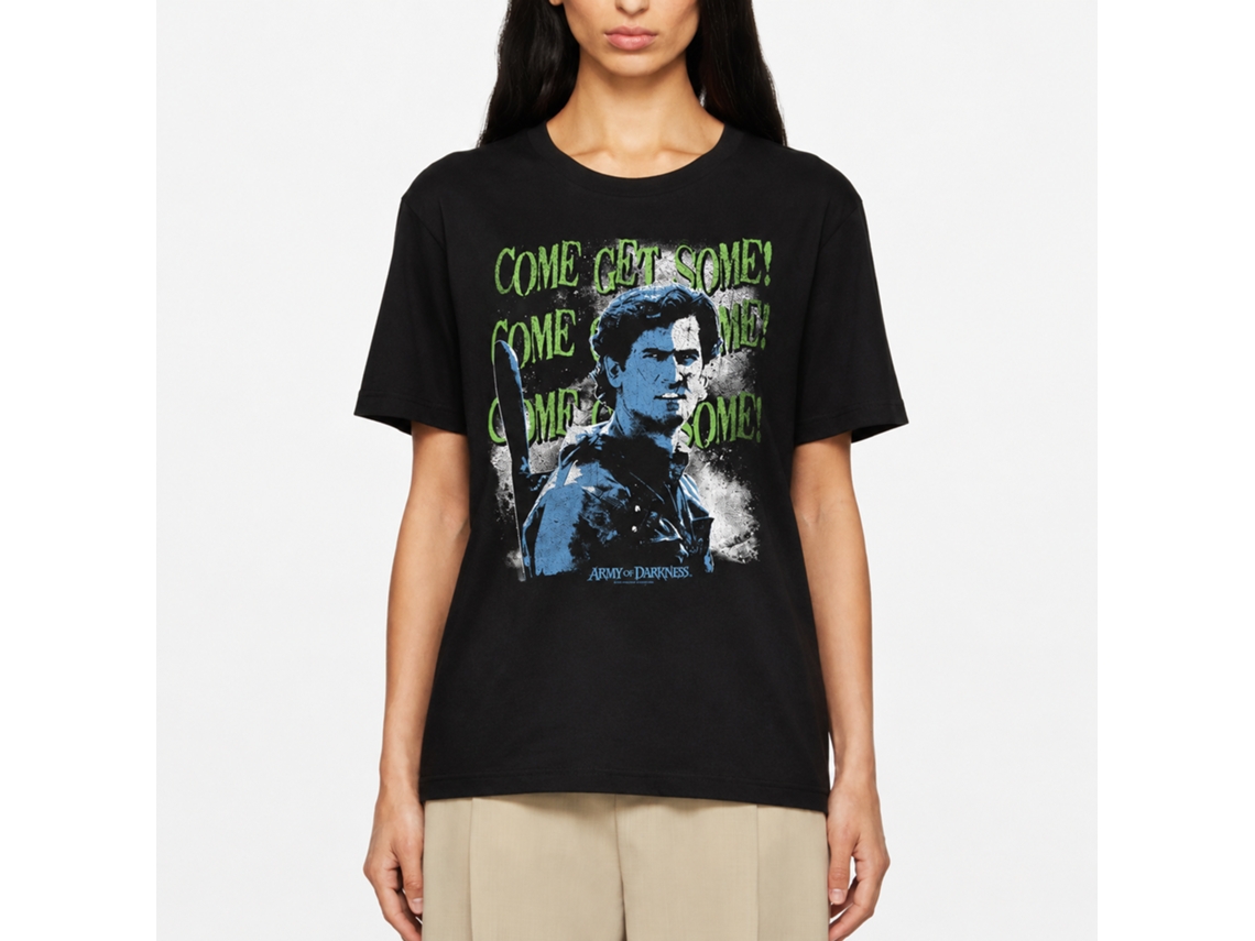 Rockinstone Army Of Darkness Movie Come Get Some Black Adult T-shirt Size:s