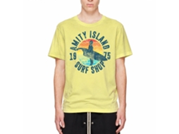 Rockinstone Jaws Movie Surfshop Heather Yellow Adult T-shirt Size:s
