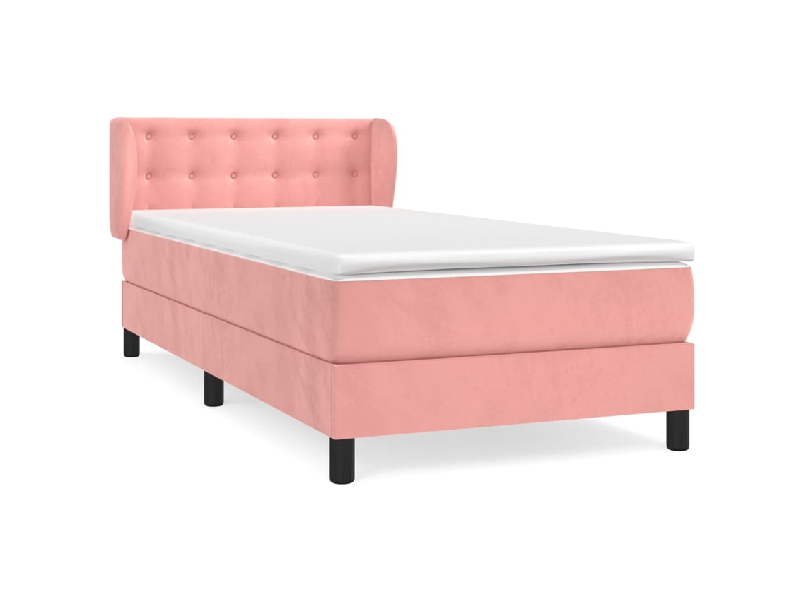Box Spring Bed, Box Spring Beds Vidaxl Cor-de-rosa Veludo (90 X 190 Cm)