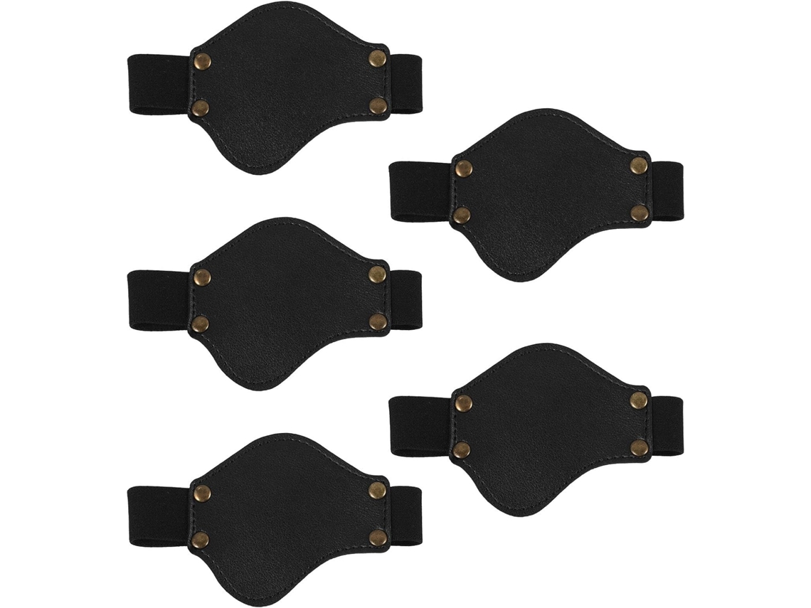 Conjunto de 5 peças de capas para alavanca de câmbio de motocicleta em couro sintético preto, leves e fáceis de instalar.