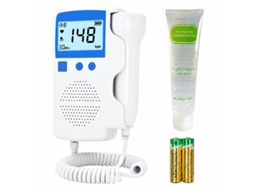 Monitor Fetal Doppler Azul Bluetooth com 60ml Gel, Bateria Alcalina, Seguro YANYXR