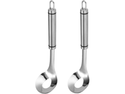 Hacer Albóndigas, 2 Cucharas de Acero Inoxidable Antiaderentes com Buraco, Punho Longo, para Cozinha, Restaurantes, Diy