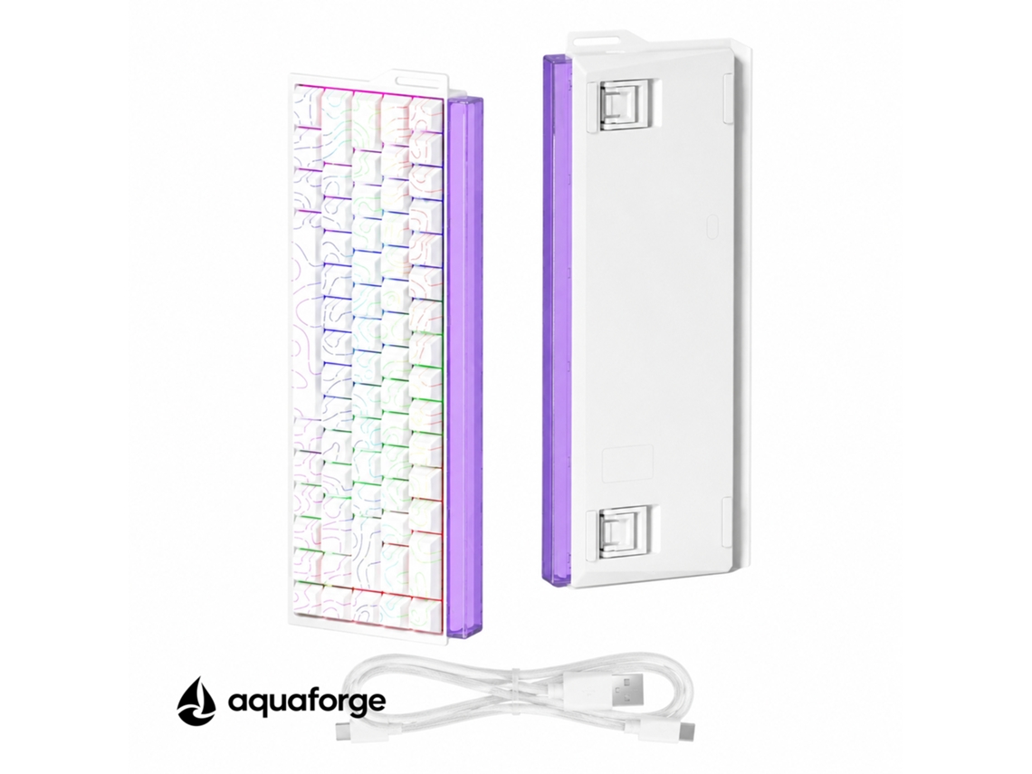 Teclado Rgb Switch Magnético Branco Azul