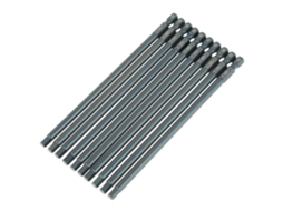 Set De 10 Brocas De Parafusadeira Com Cabeça Hexagonal, Cabo De 1/4 Polegada, 150mm, Aço Liga S2, H6.3*150mm*h5