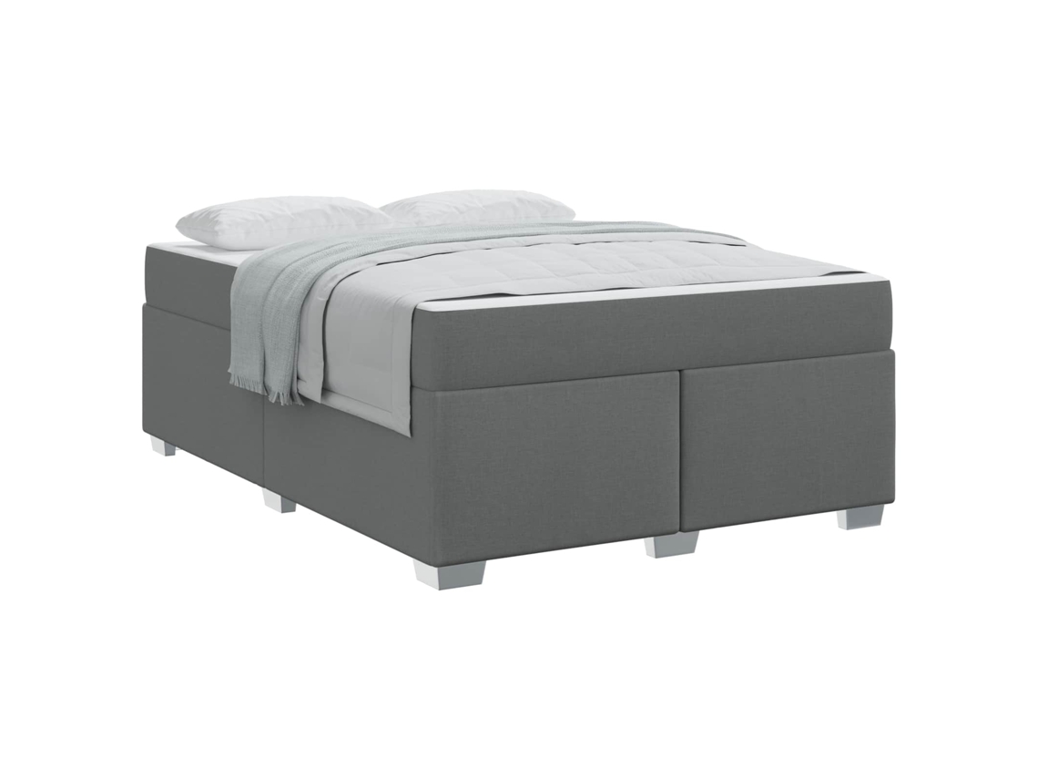 Estrutura da Cama com Colchão Cinza Escuro Tecido MAISON EXCLUSIVE 160x200 cm