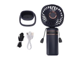 Ventilador Portátil de Mão com Display Digital Plegável Usb Recarregável