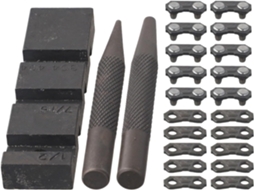 Kit De Reparo De Bolso Para Motosserras Com 10 Elos Mestres Para Correntes De 1/4", 3/8", Lp, 325, 3/8" E 404.