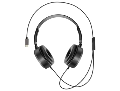 Fone Com Fio Usb C Com Microfone Integrado Preto Max Excell