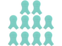 Conjunto De 10 Peças De Separadores E Pincéis De Plástico Verde.