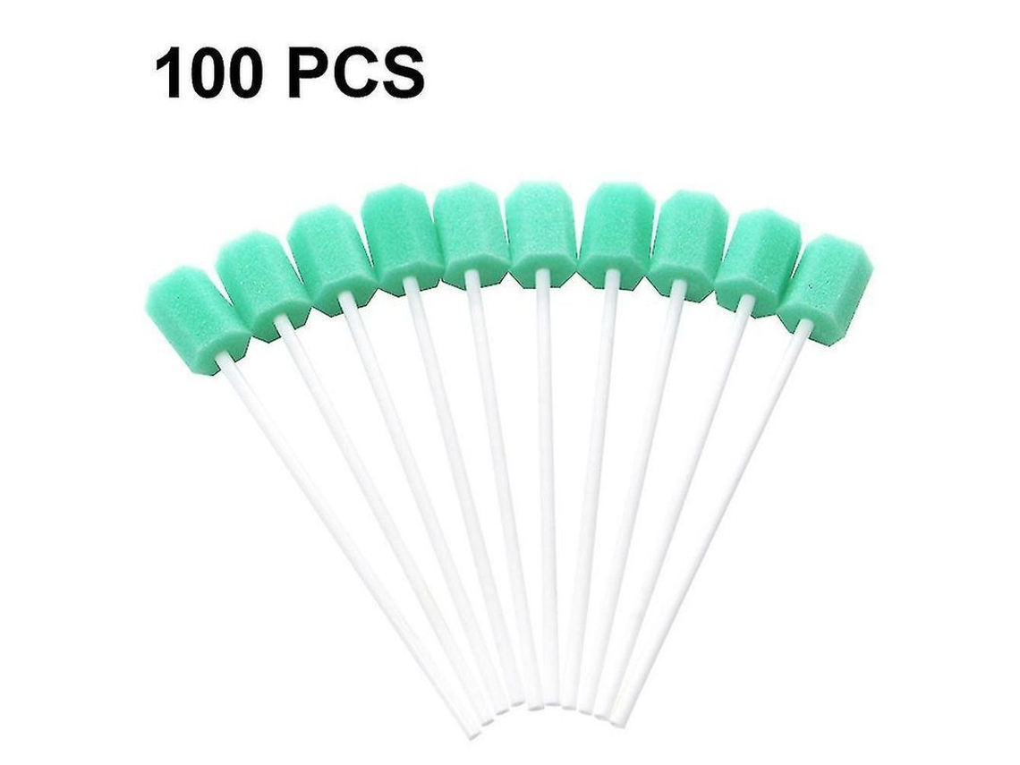 Fasst 100 Hisopos de Cuidado Oral Limpieza Dental Esponja Hexagonal Sin Sabor para Higiene Bucal CUIDADOS