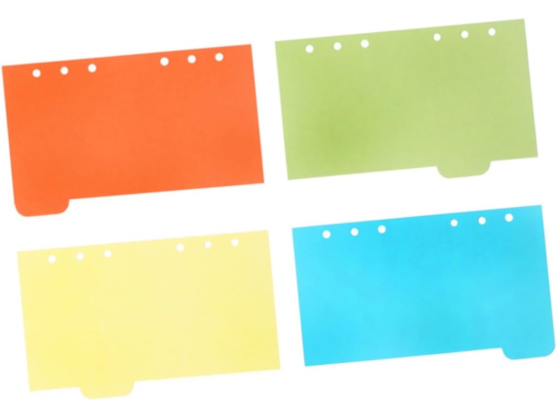 Pacote Com 25 Folhas De Papel Para Cadernos, Divisórias, Fichas Abas, Extras Espiral E Páginas Adicionais
