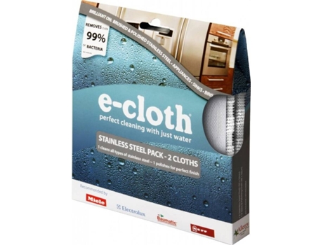 Pack de 2 Panos para Aço Inoxidável  Cinzento