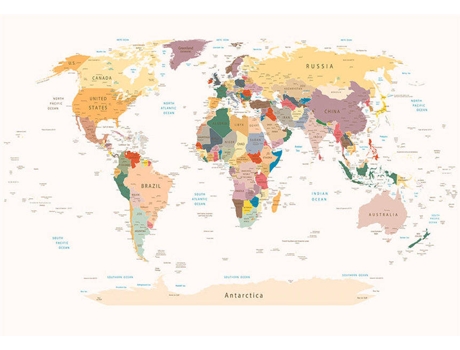 Papel de Parede ARTGEIST Mapa Mundo (200x140 cm)