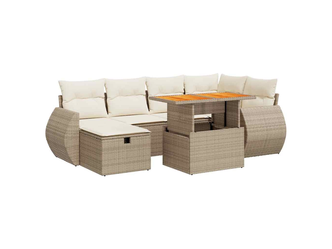 Garden Sofa Set, Garden Sofa Sets Vidaxl Bege Rattan / Vime (n/a)