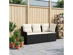 Vidaxl Sofá De Braços Para Jardim Com Sofá De Canto 2 Peça