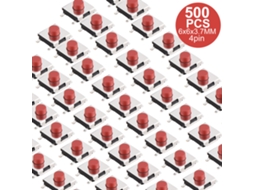 Interruptor Smd Laxiscreed 4 Pinos 6x6x3,7mm Para Prototipagem, Pack Com 500 Unidades