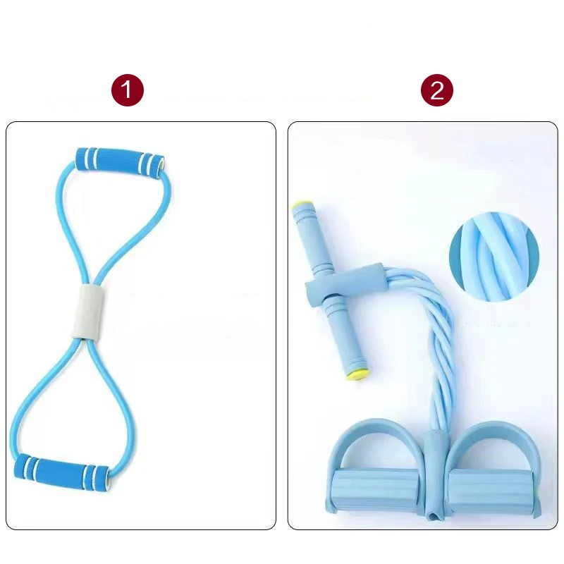 Conjunto De Equipamentos De Ioga E Fitness (azul, Pacote Com 2) Com Pedal E Faixa De Resistência