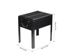 Churrasqueira Portátil Aço Inox Para Camping Com Carvão