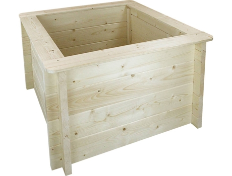 Cama Elevada TIMBELA M620 Madeira de Pinho Maciço e Abeto 28 mm (78 x 78 x 46 cm - Castanho)