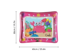 Mali tapete de Água Infantil Colorido 50x60cm para Brincadeira e Tummy Time Rosa