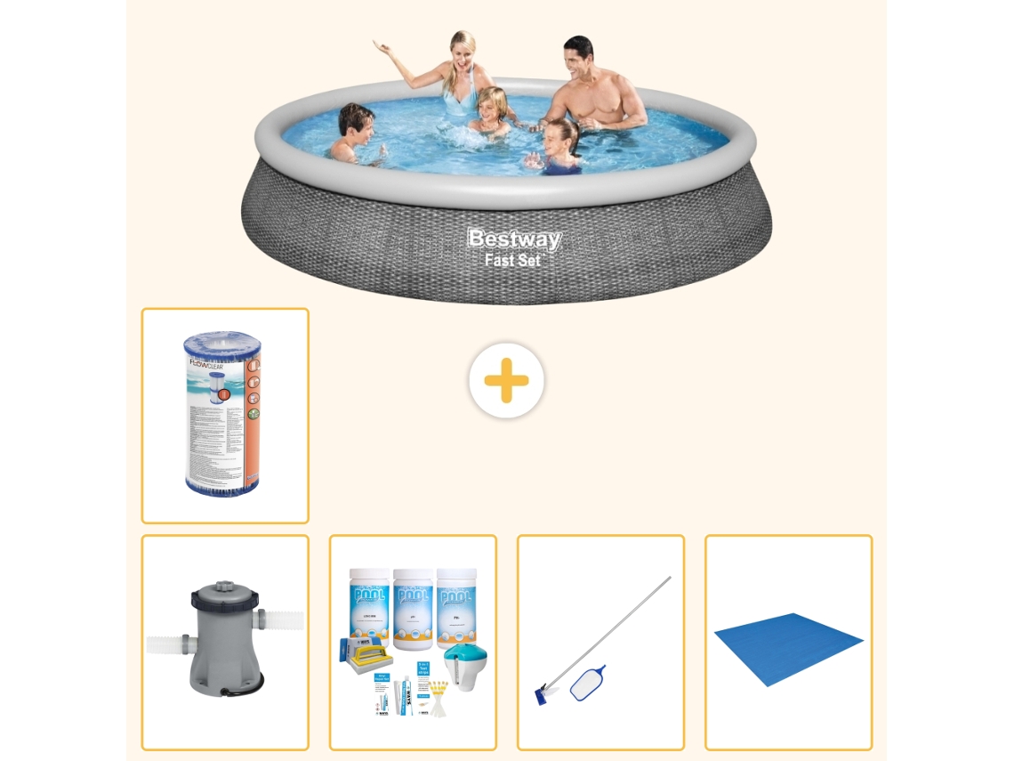 Bestway Piscina Bestway Fast Set Redonda - 396x84 Cm - 6-peças S21447