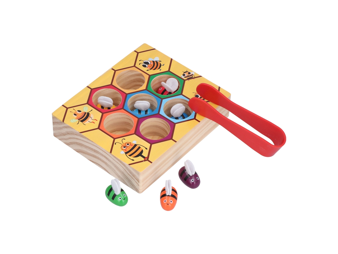 Brinquedo Educativo De Habilidade Motora Fina Jogo De Correspondência De Abelhas Com Clip Para Crianças 3 Anos +
