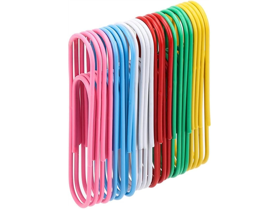 Plafope 30 Clipes de Papel Coloridos e Resistentes para Organização Aleatória da Mesa Escolar