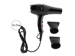 Secador de cabelo elétrico potente com temperatura constante e íons negativos. Secador de cabelo profissional.
