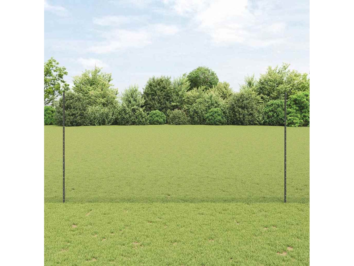 Vidaxl Cerca Hexagonal Com Poste 25 X 1,6 M Aço Revestido De Pvc Malha