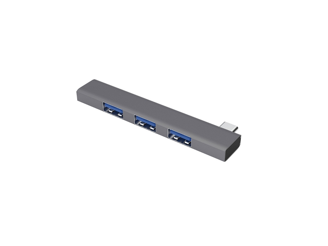 Hub Usb De Alumínio Com Conexão Lateral Em Ângulo Reto, Usb-c Multifunções