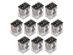 10 Relés Intermediários Veloriskku, 14 pinos, 4no 4nc, AC250v, potência média