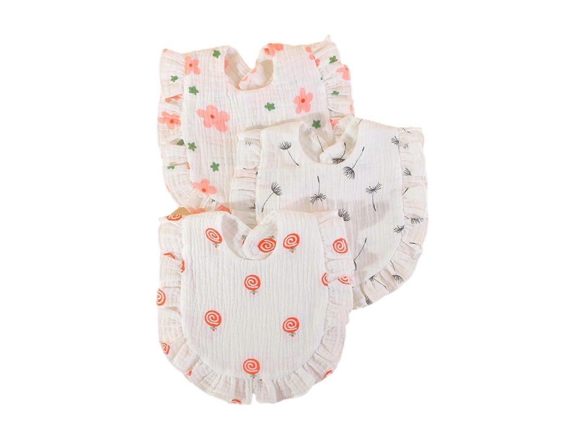 Paninho Para Arrotar Para Bebê, Toalha De Dentição, Lenço De Algodão Para O Pescoço, Babador Com Babado Estilo Moderno, Babador De Amamentação, I