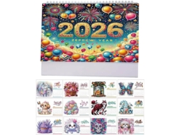 Pedras Preciosas, Calendário De Mesa 2026, Pintura Com De Mensal, Decoração De Diy Para Escritório, Quarto