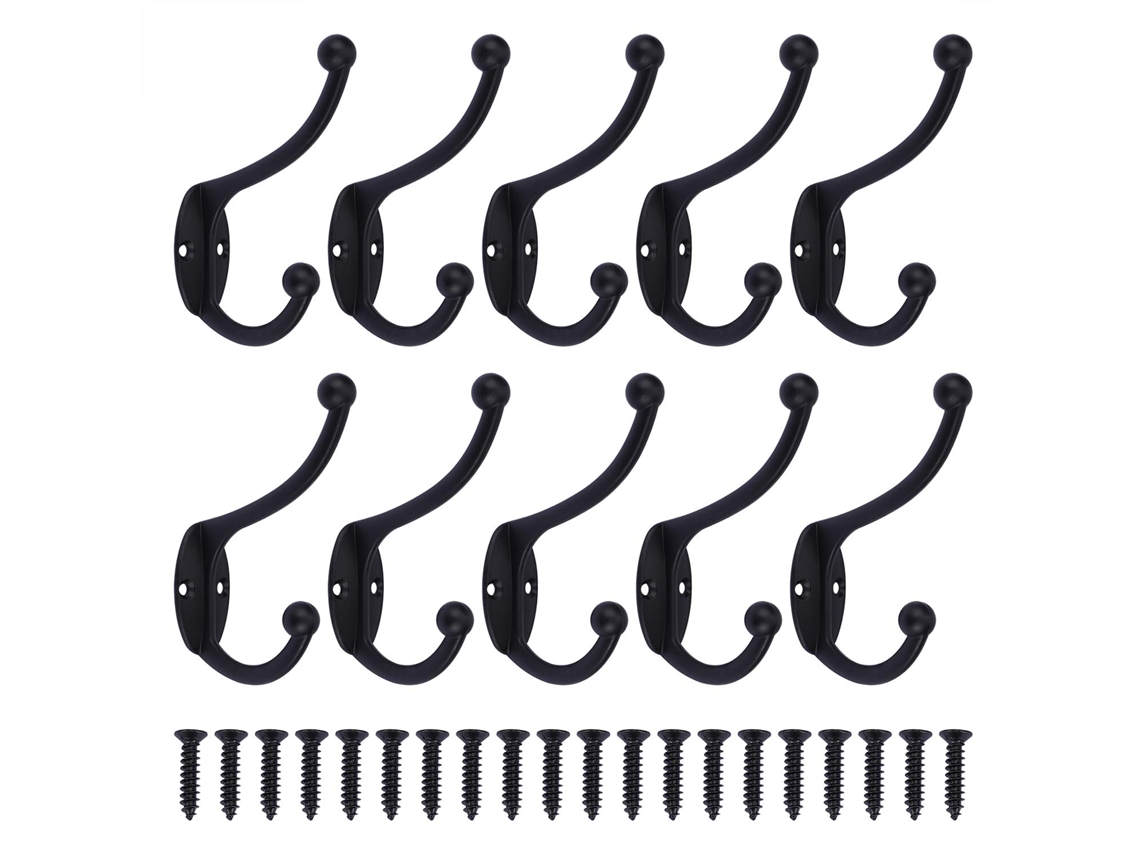 Suporte De Cabides De Parede Vintage,10 Peças Em Metal Preto Para Banheiro,cozinha,quarto E Entrada Btforus