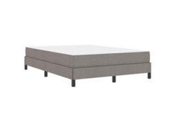 Conjunto 1 Cama Box Vidaxl Castanho-acinzentado Tecido (160 X 200 Cm)