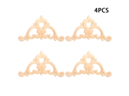 Aplique De Cantos Madeira Para Decoração Móveis 4 Peças