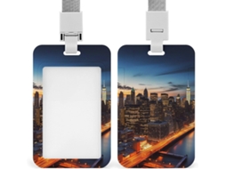 Porta Crachá De Identificação Da Cidade Nova York, Suporte De Plástico Resistente Cartões Identificação, Cartões De