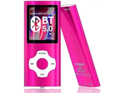 MP3/MP4 Player, MP3 Player com cartão de memória SD de 64 GB, 32 GB e 16 GB, fino, clássico, LCD digital de 1,82'', roxo perfeito, Slowmoose