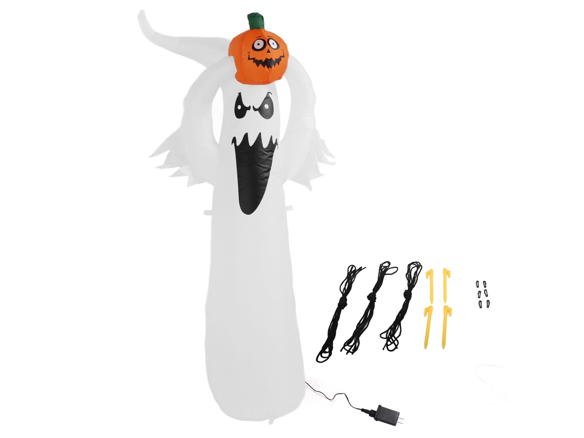 Inflável de Halloween com Abóbora e Fantasma Led, 1.8m LAXISCREED