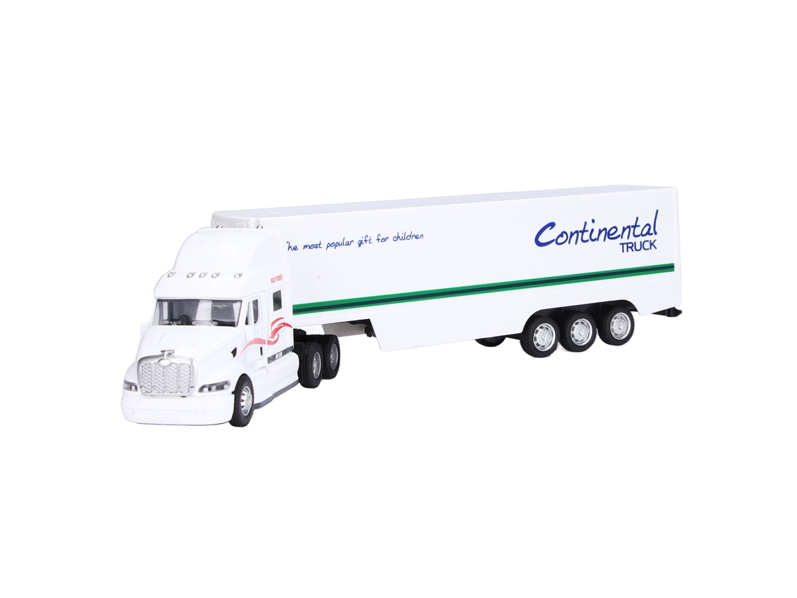 Primerox brinquedo de Caminhão Container 1/48 em Liga com Luz e Som para Crianças 3 Anos +