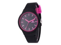 Relógio de Pulso Casual Unissex de Quartzo com Pulseira de Silicone Moda Presente Preto