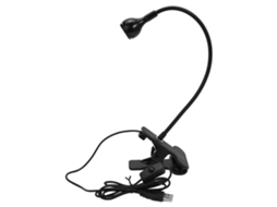 Rebe-luz Led De Leitura Flexível Usb Com Clip Para Mesa E Computador, Branco Frio 1w, Preta